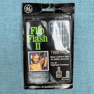 Vintage GE General Electric Flip Flash II For Cameras UNUSED 16 Flashes